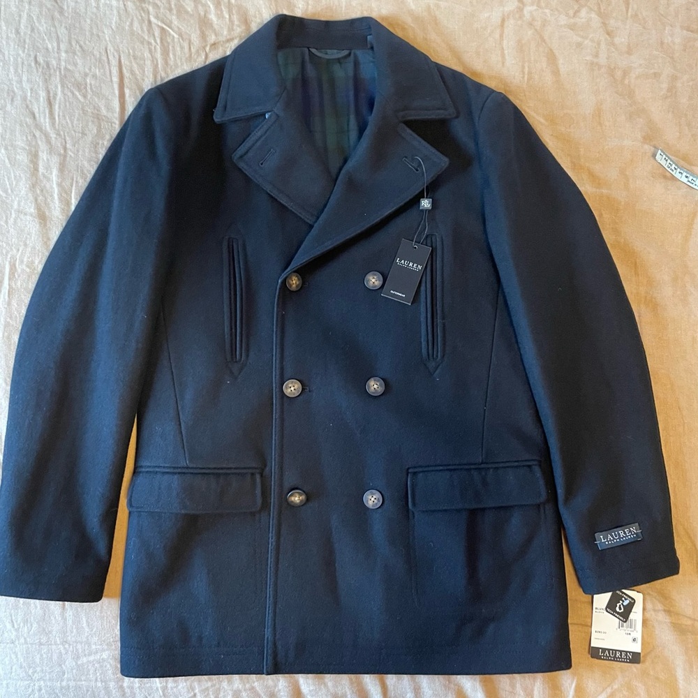 NWT Lauren Ralph Lauren black peacoat. Boys sz 18, fits woman’s XS/S